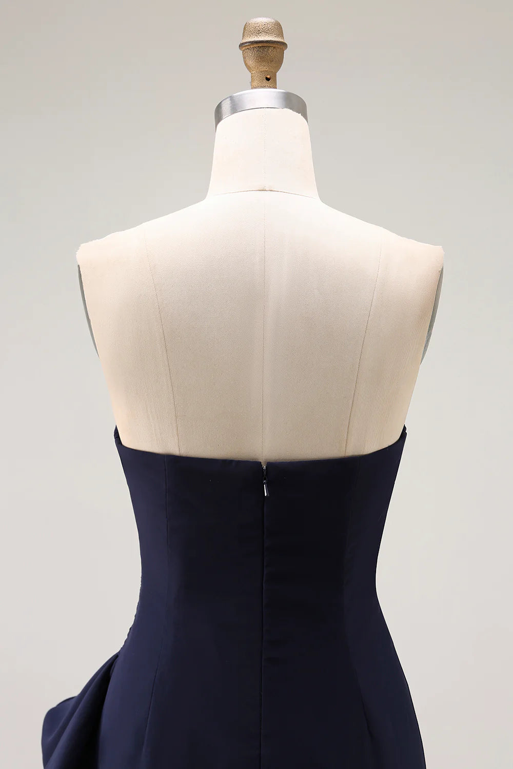 Flowy Mermaid/Trumpet Strapless Sleeveless Backless Sweep/Brush Train Prom Dress