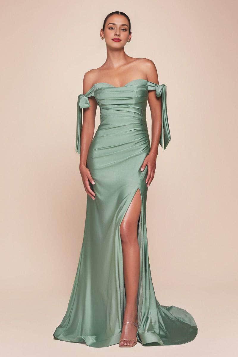 Formal Black Dresses Off-Shoulder High-Slit Modest Prom Dress Sleeveless Sweetheart Neck Bow Strap With Hem Sweep Train Evening Dress / Formal Wear Dresses