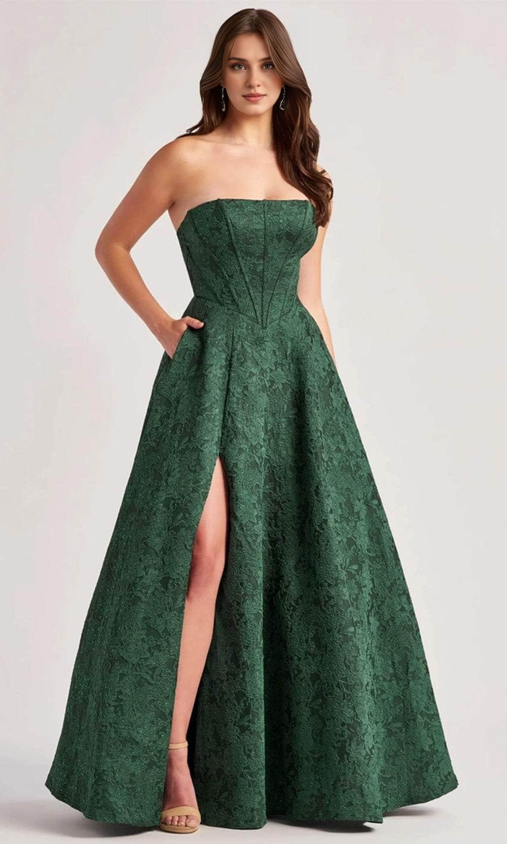 Prom Dresses Shops Off Shoulder Beaded Prom Gown Sleeveless With Slit Formal Dress Floor Length Prom Clothing Formal Women's Dresses