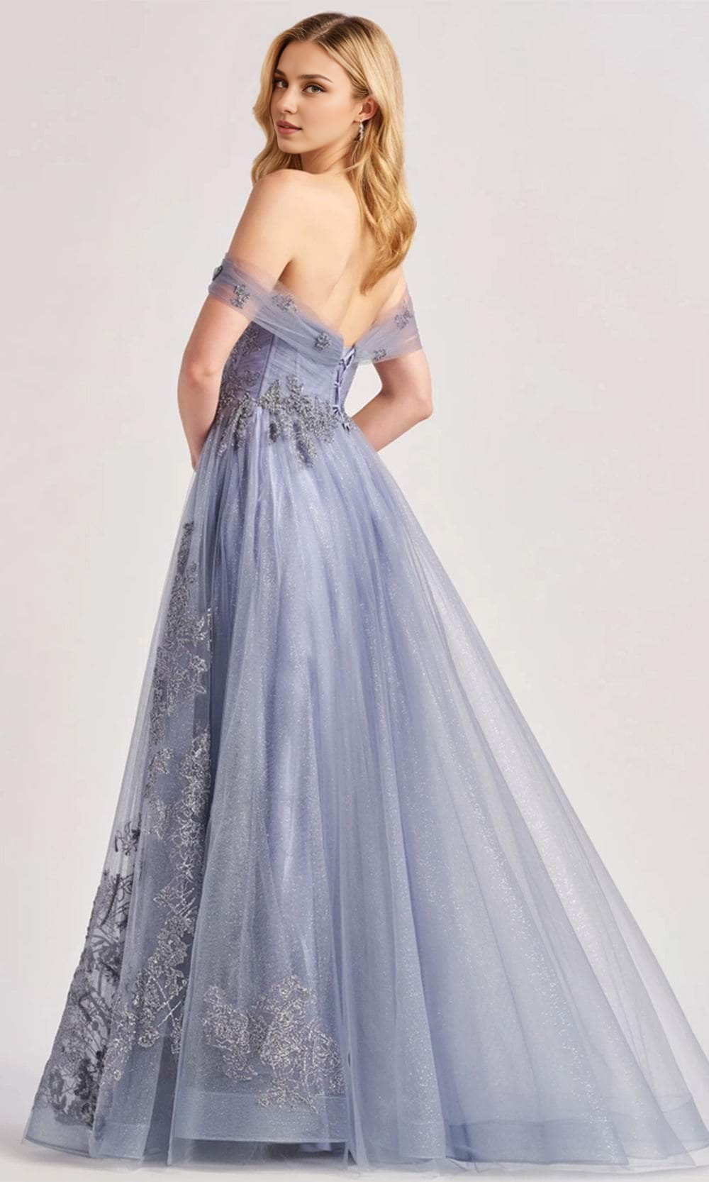 Prom Dresses Shops Off Shoulder Tulle Prom Dress Strapless Sleeveless Formal Dress Floor Length Prom Clothing Formal Women's Dresses