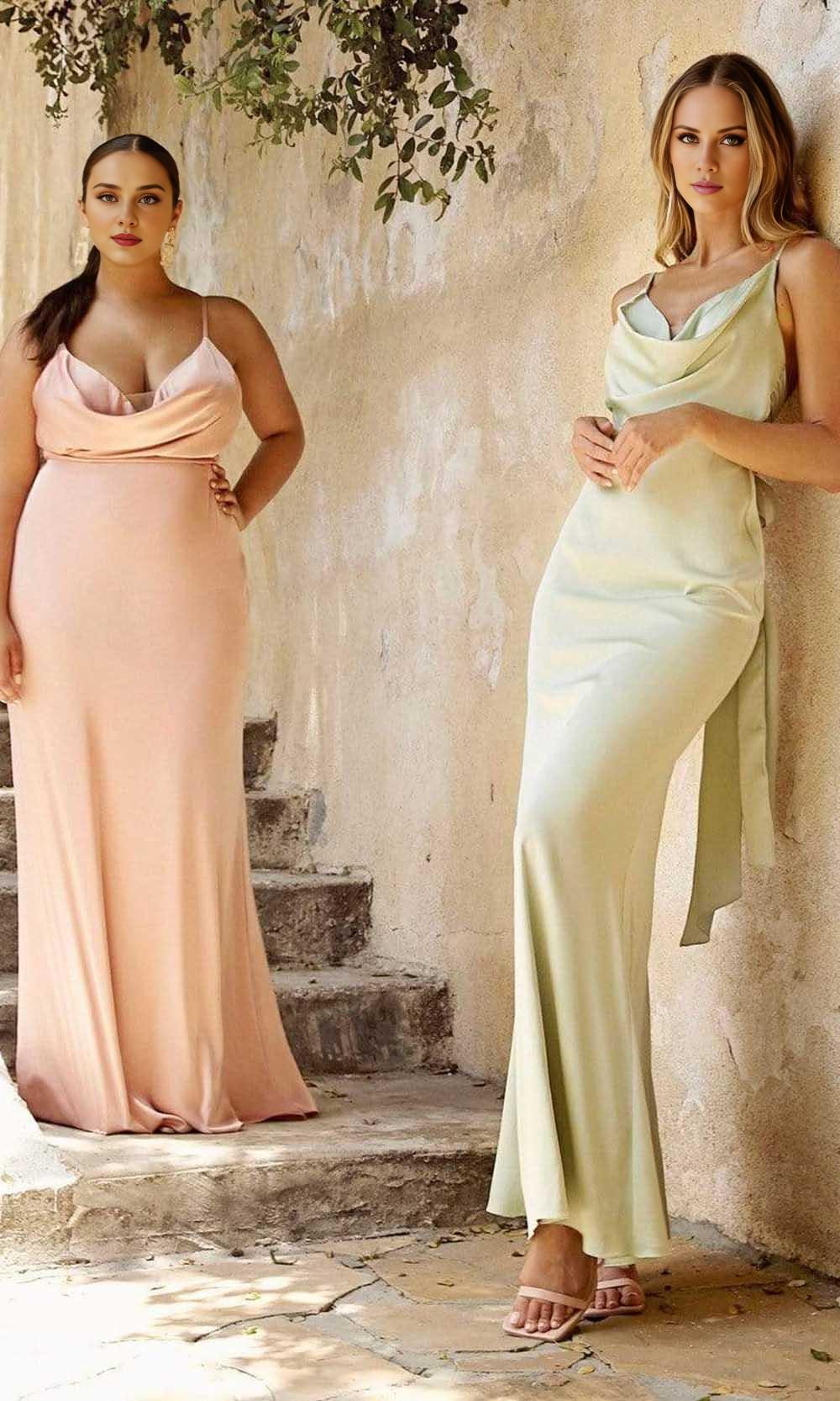 Robe de soirée rose poudré, col bénitier, bretelles spaghetti, longue robe en satin à nouer dans le dos, robe de demoiselle d'honneur, robe grande taille, robes de soirée / de soirée 