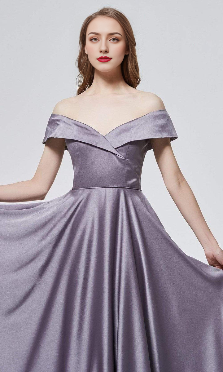 Formal Wear Dresses/ A-line Sweetheart Off Shoulder Minimalist Floor Length Evening Dress/ Evening Dresses For Women