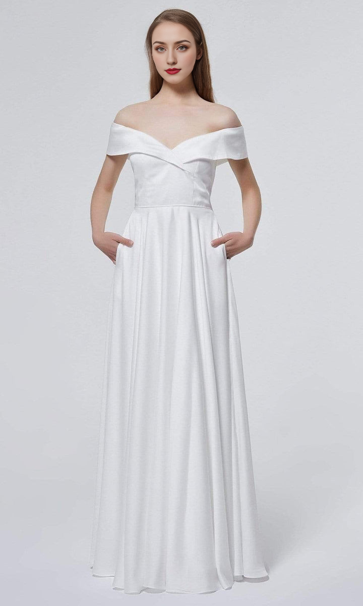 Formal Wear Dresses/ A-line Sweetheart Off Shoulder Minimalist Floor Length Evening Dress/ Evening Dresses For Women