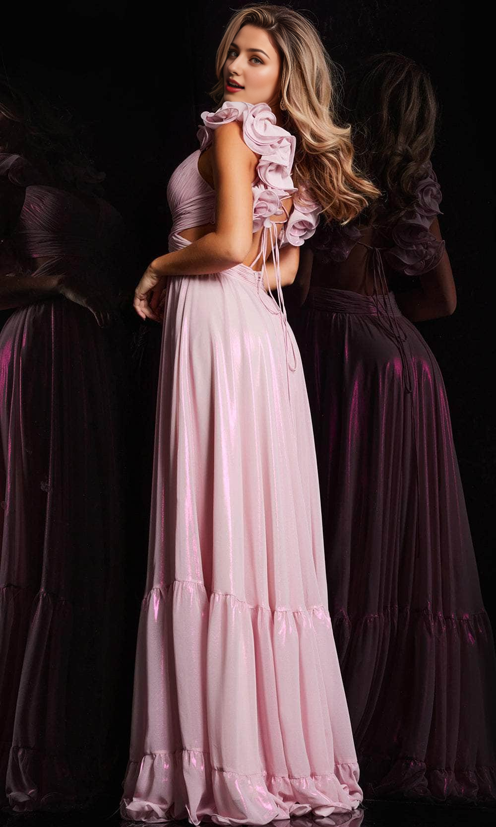 Formal Wear Dresses/ Floral Accent Straps A-Line Lace Up Back Floor Length Hem Prom Evening Dress/ Evening Dresses For Women