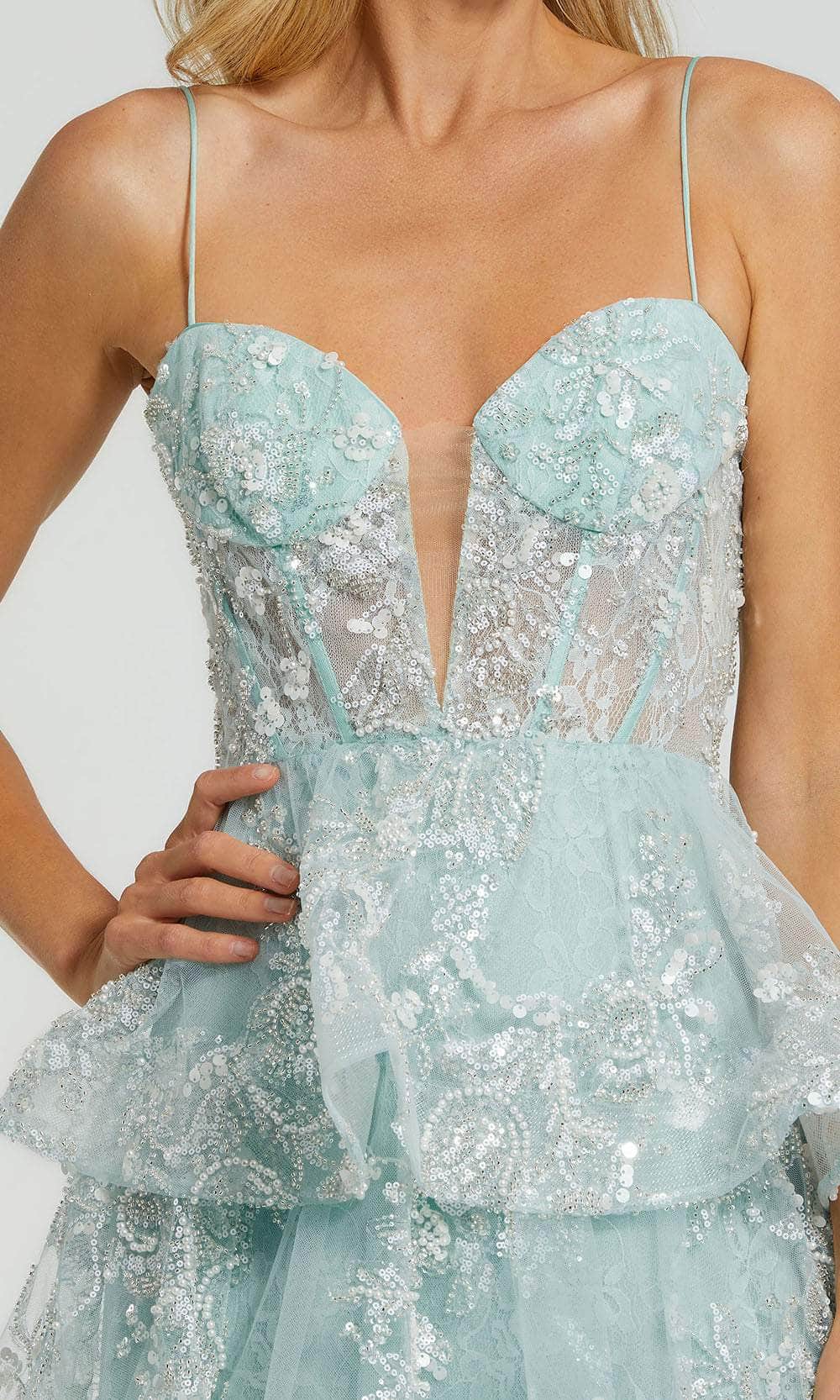 Formal Wear Dresses/ Sleeveless Corset Bodice Thin Straps A-Line Tiered Prom Gown Evening Dress/ Evening Dresses For Women