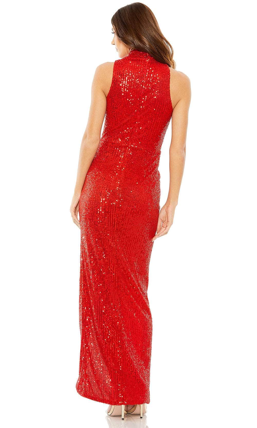 Formal Wear Dresses/ Sleeveless High Neck Sequin Ruched With High Slit Evening Dress/ Evening Dresses For Women ﻿