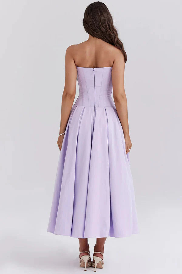 Formal Wear Dresses Womens Sexy Strapless Cocktail Dress Pleated Low Cut Maxi Prom Dresses Sexy Evening Dresses Prom Dresses Stores