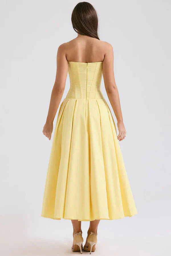 Formal Wear Dresses Womens Sexy Strapless Cocktail Dress Pleated Low Cut Maxi Prom Dresses Sexy Evening Dresses Prom Dresses Stores