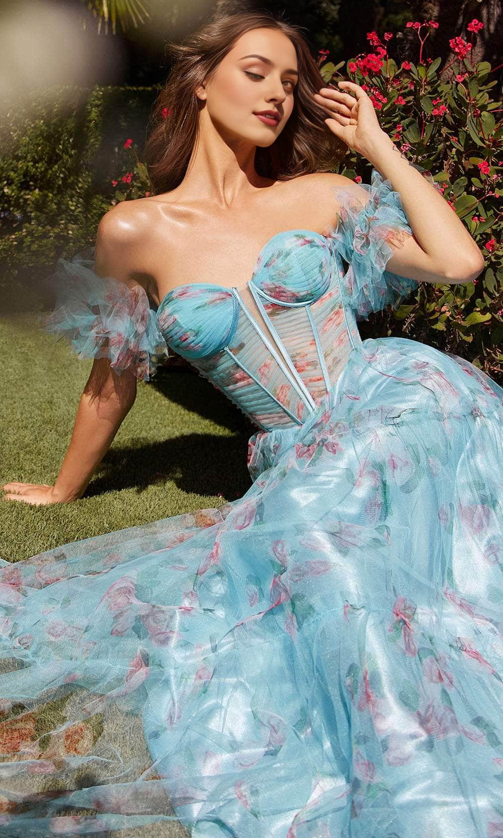 Robes de soirée formelles pour femmes, coupe trapèze/princesse, imprimé floral, décolleté en cœur, longueur au sol, robes de bal, boutiques de robes de bal 