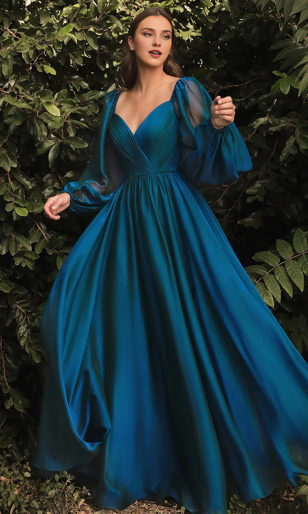 Robes de soirée pour femmes, coupe trapèze/princesse, manches longues, col en cœur, longueur au sol, robes de bal. Boutiques de robes de bal 