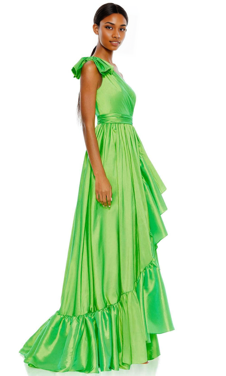 Formal Women's Dresses Asymmetrical One Sleeve Long Slit High-Low Hem Prom Dress Store