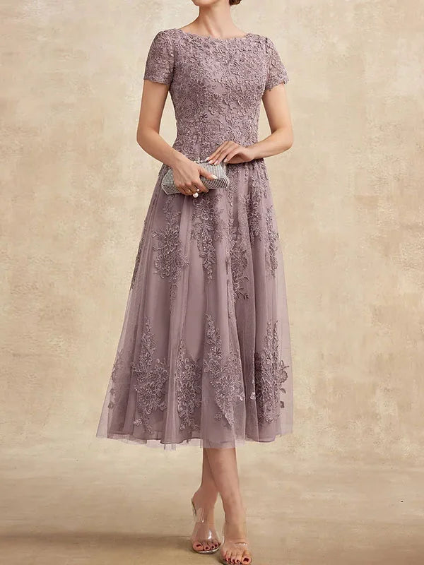 Formal Women's Dresses Elegant Lace Hollow Out Temperament Women's Dress Free Custom Size Mother of the Bride Dress