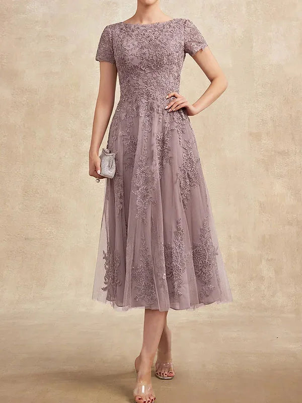 Formal Women's Dresses Elegant Lace Hollow Out Temperament Women's Dress Free Custom Size Mother of the Bride Dress