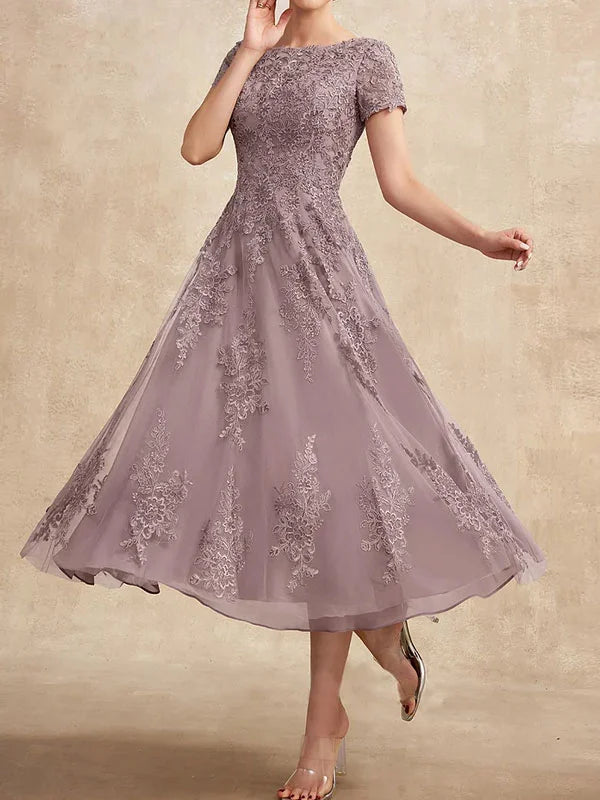 Formal Women's Dresses Elegant Lace Hollow Out Temperament Women's Dress Free Custom Size Mother of the Bride Dress