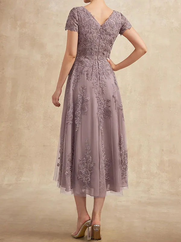 Formal Women's Dresses Elegant Lace Hollow Out Temperament Women's Dress Free Custom Size Mother of the Bride Dress