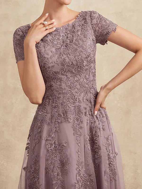 Formal Women's Dresses Elegant Lace Hollow Out Temperament Women's Dress Free Custom Size Mother of the Bride Dress