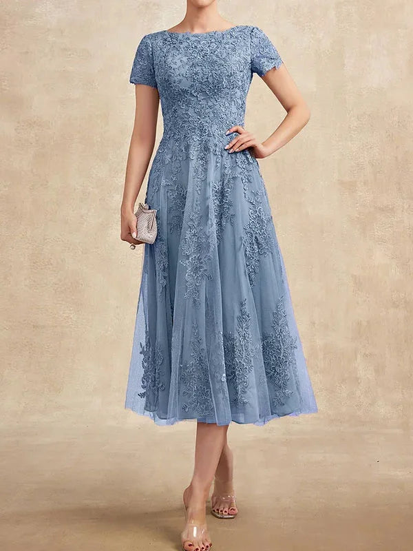 Formal Women's Dresses Elegant Lace Hollow Out Temperament Women's Dress Free Custom Size Mother of the Bride Dress