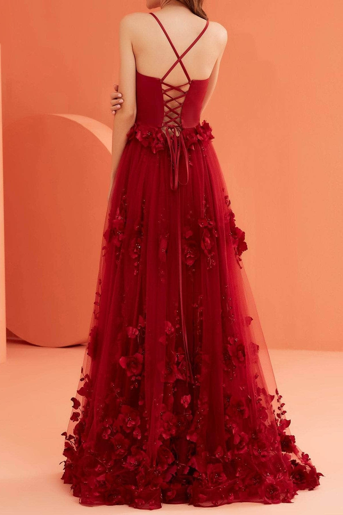 Robes de soirée pour femmes, jupe à fleurs brodées à la main, robe trapèze, robe de bal sans manches, longueur au sol, magasins 