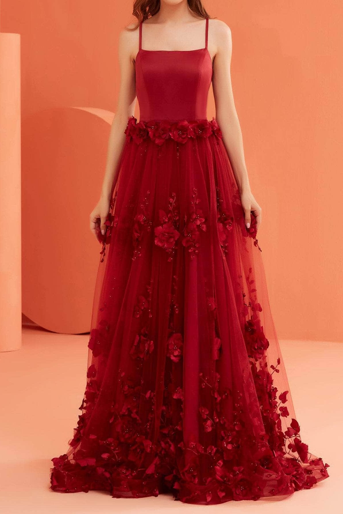 Robes de soirée pour femmes, jupe à fleurs brodées à la main, robe trapèze, robe de bal sans manches, longueur au sol, magasins 