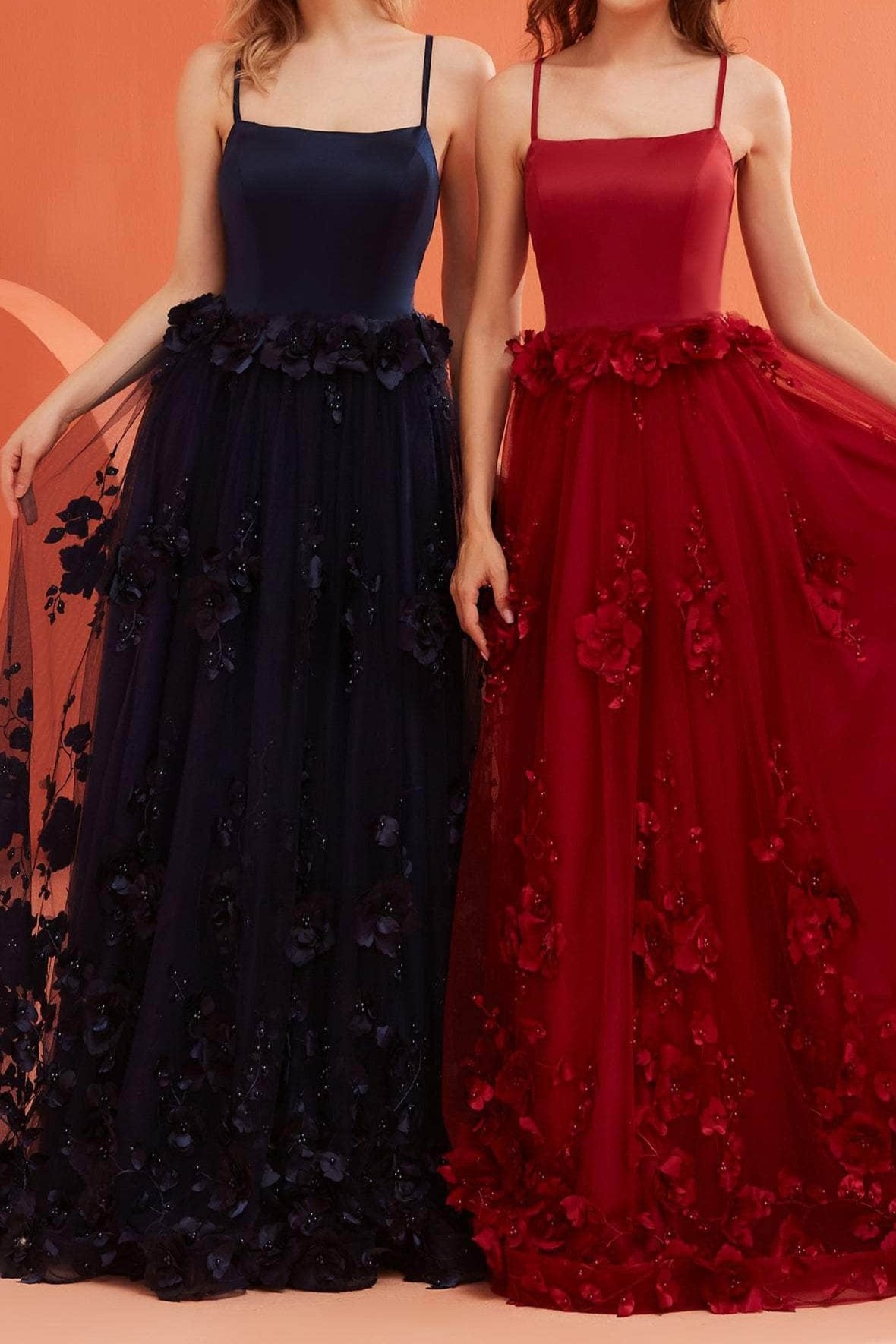 Robes de soirée pour femmes, jupe à fleurs brodées à la main, robe trapèze, robe de bal sans manches, longueur au sol, magasins 