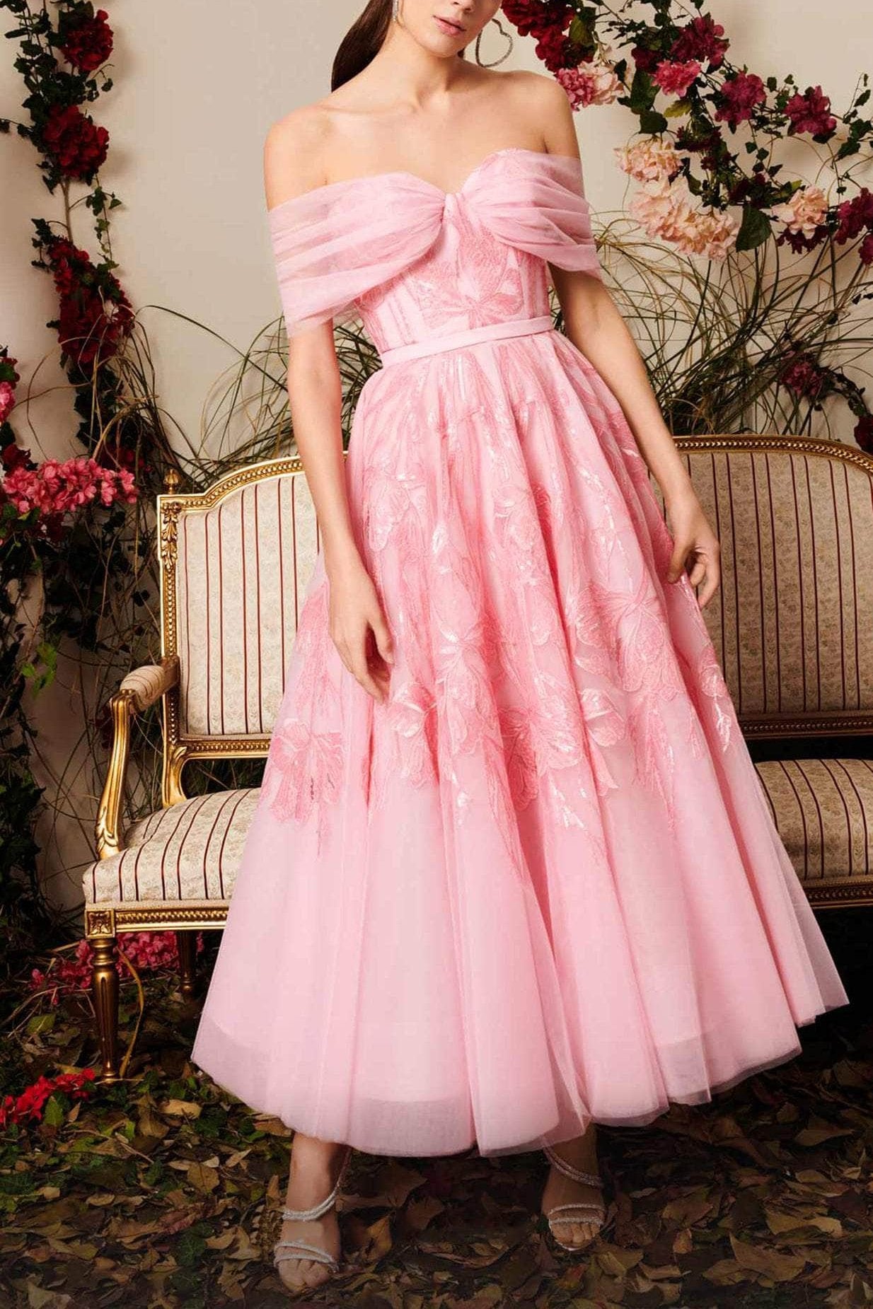 Robes de soirée pour femmes, faites à la main, épaules dénudées, longueur thé, sans manches, coupe trapèze, couleur unie, robes de bal, magasins 