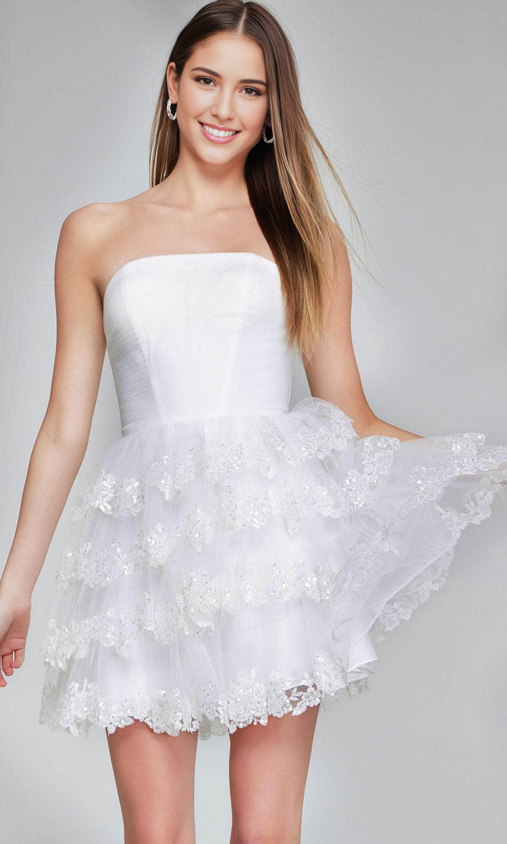 Robes de soirée pour femmes, faites à la main, sans bretelles, à volants, robe de cocktail, coupe trapèze, sans manches, robe de bal, magasins de robes de bal 