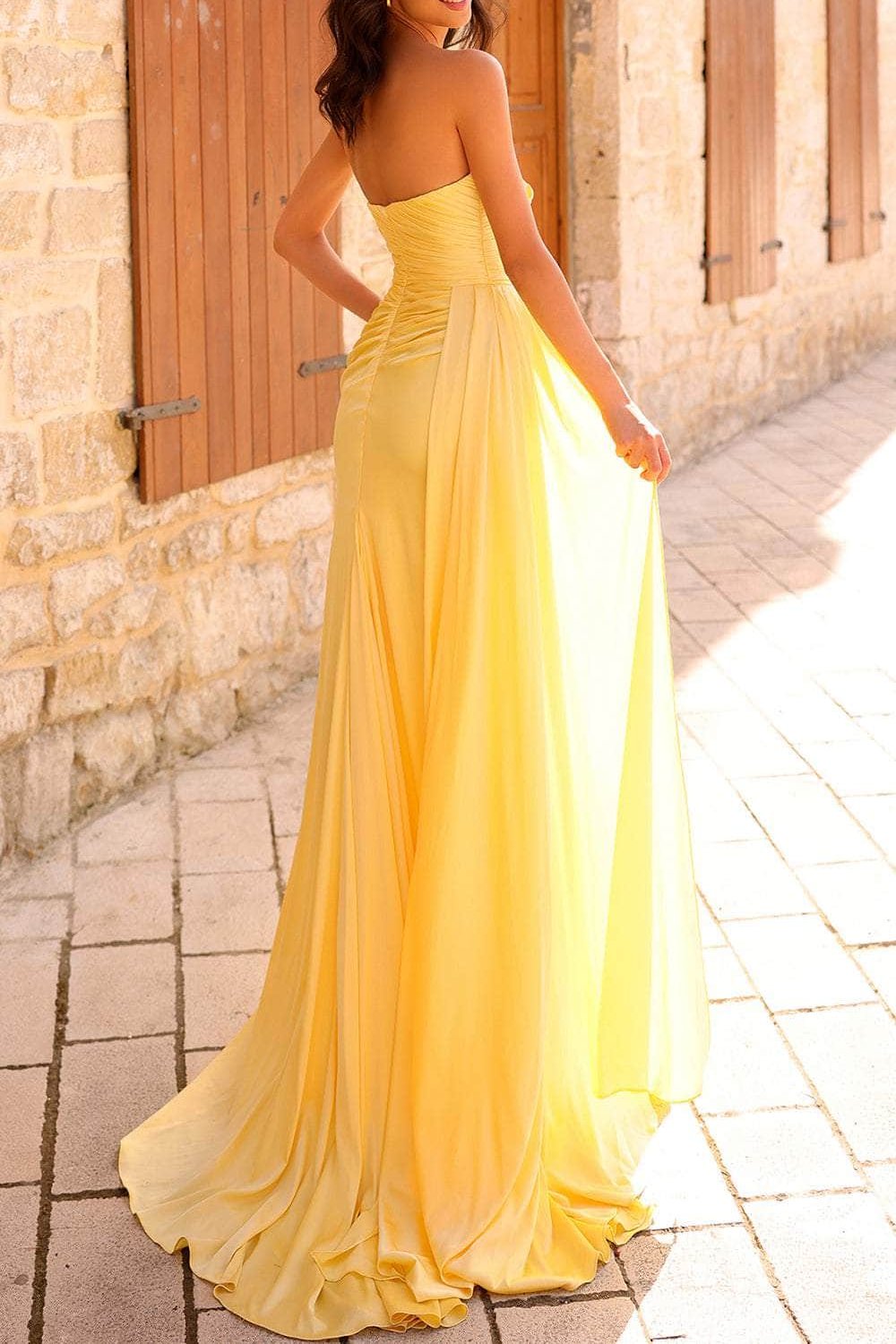 Formal Women's Dresses Mermaid/Princess Off Shoulder Strapless Slit Evening Dress Floor Length Prom Dress Prom Dress Shops