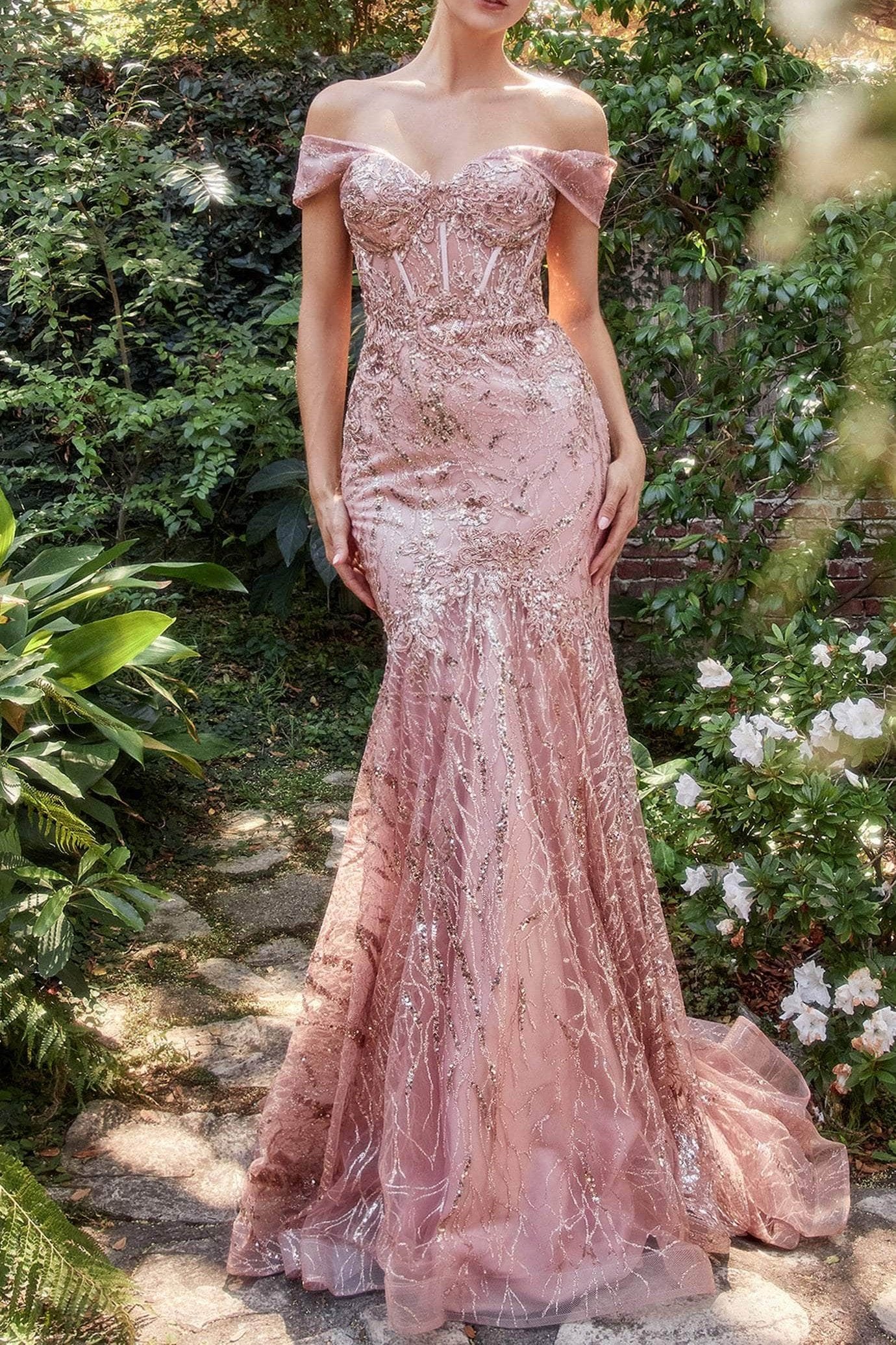 Formal Women's Dresses Mermaid/Princess Embroidered Off Shoulder Sleeveless Backless Floor Length Prom Dress Prom Dress Shops