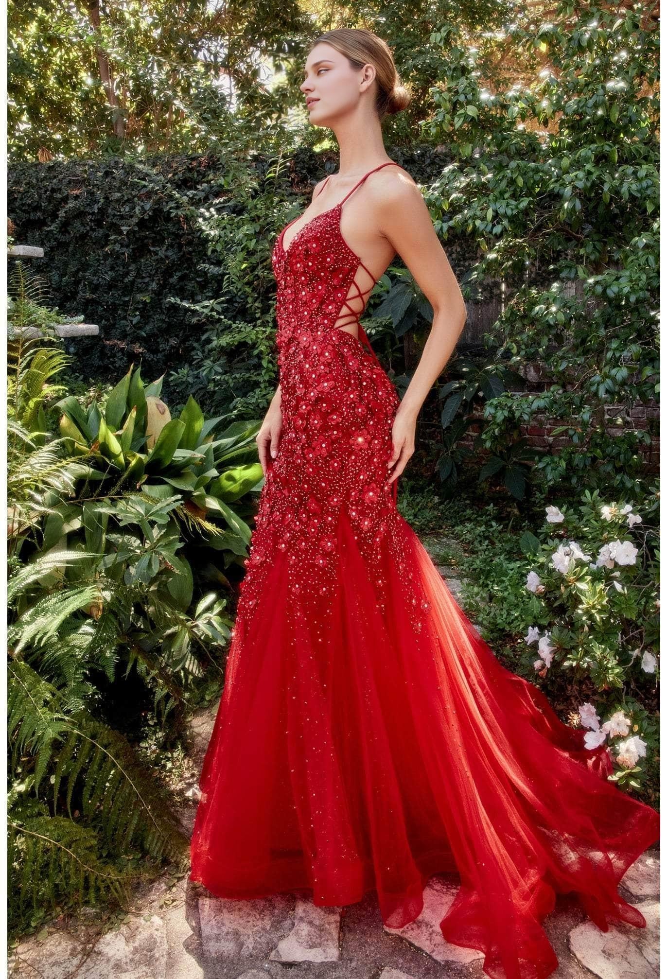 Vestidos formales de mujer, estilo sirena/princesa, con apliques florales, cordones, tirantes finos, sin mangas, espalda descubierta, largo hasta el suelo, vestido de fiesta, tiendas de vestidos de fiesta 