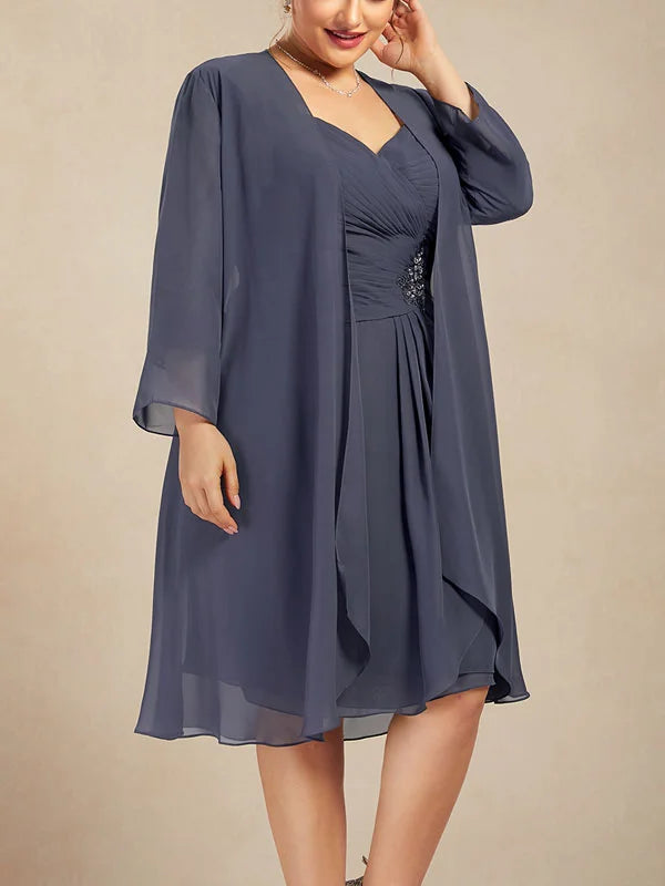 Formal Women's Dresses Waist Chiffon Simple Temperament Bridal Mother Dress Free Custom Size Mother of the Bride Dress