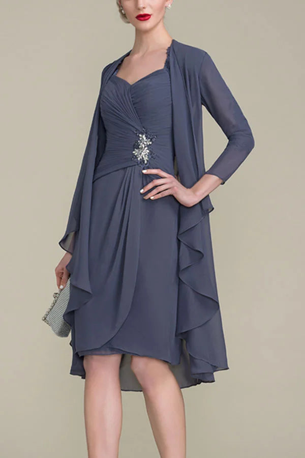 Formal Women's Dresses Waist Chiffon Simple Temperament Bridal Mother Dress Free Custom Size Mother of the Bride Dress