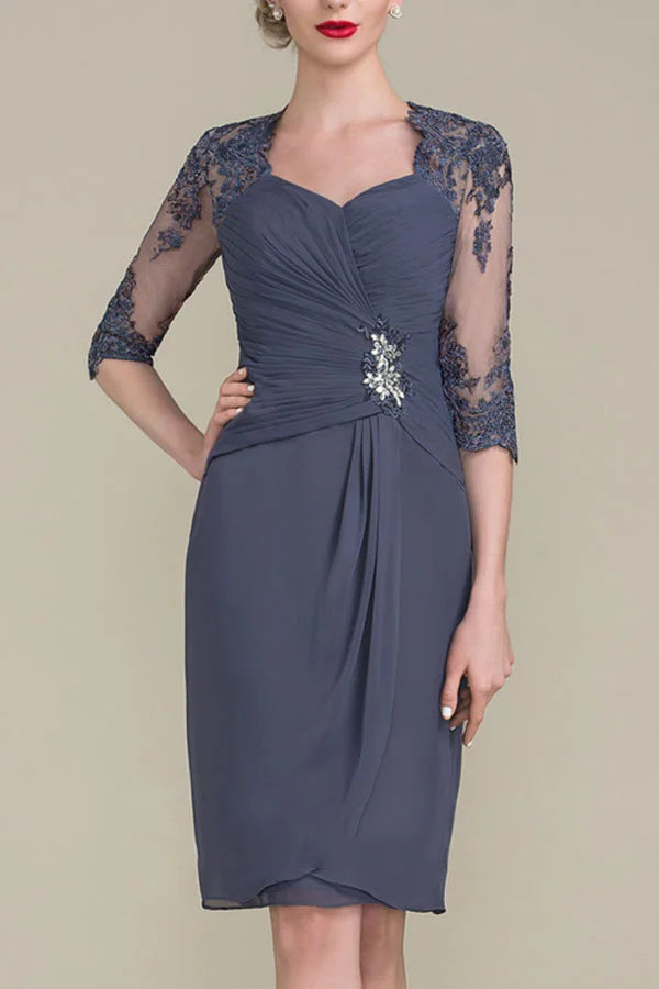 Formal Women's Dresses Waist Chiffon Simple Temperament Bridal Mother Dress Free Custom Size Mother of the Bride Dress