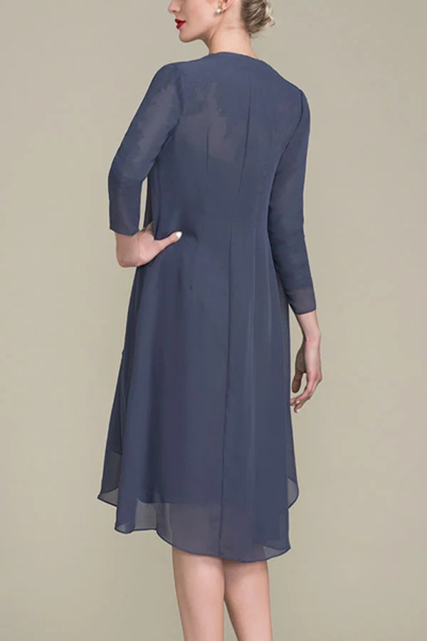 Formal Women's Dresses Waist Chiffon Simple Temperament Bridal Mother Dress Free Custom Size Mother of the Bride Dress