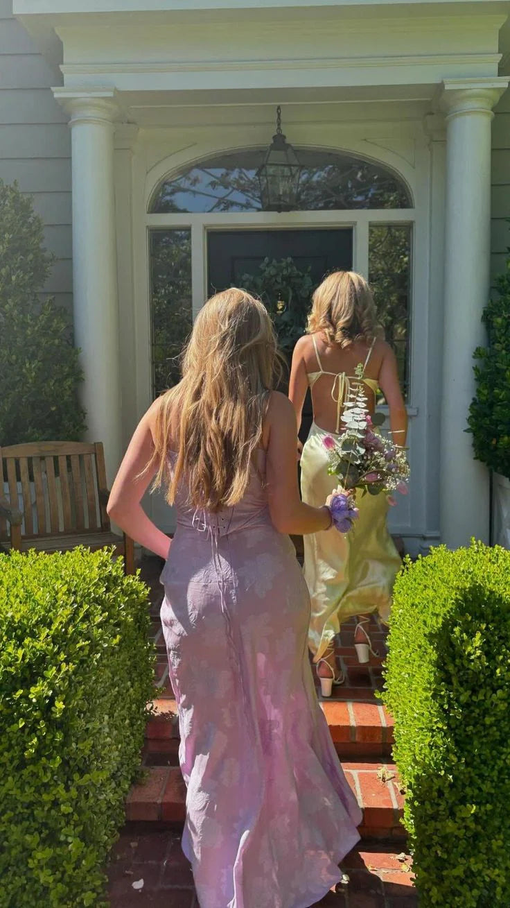 Vestido de fiesta de encaje sin mangas, largo hasta el suelo, color marfil, con tirantes finos 