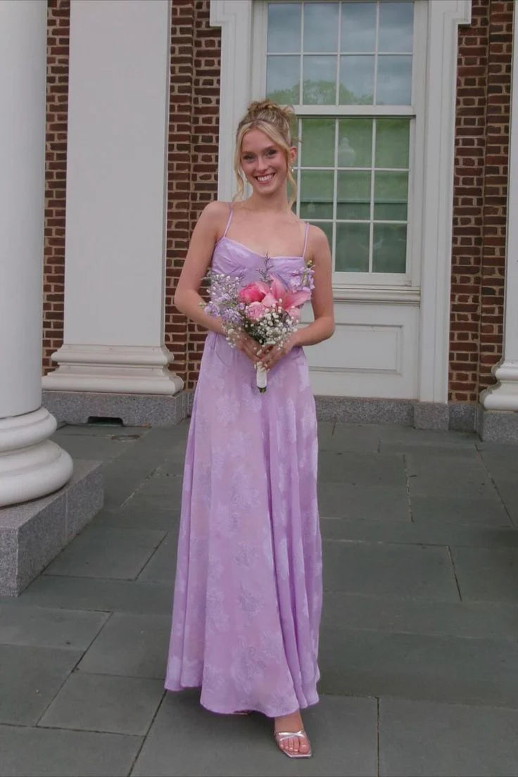 Vestido de fiesta de encaje sin mangas, largo hasta el suelo, color marfil, con tirantes finos 