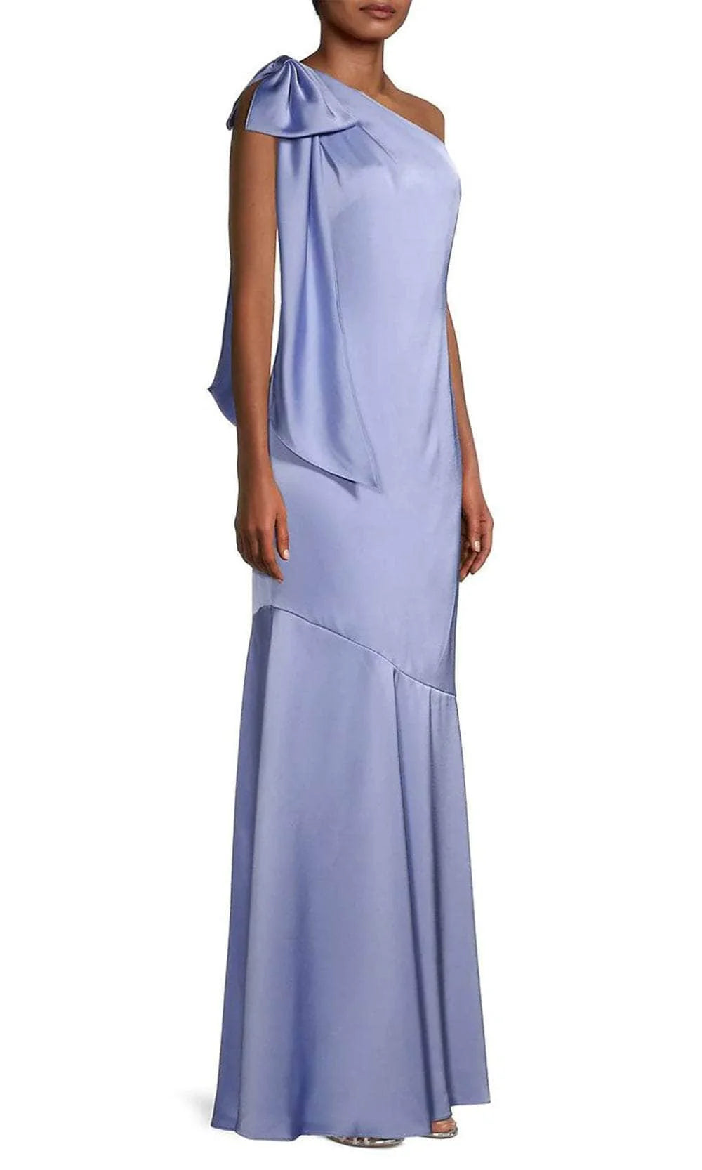 Formal Women's Dresses/ One-Shoulder Floor Length Oversized Bow Sleeveless Back Zipper Prom Dress Evening Dress