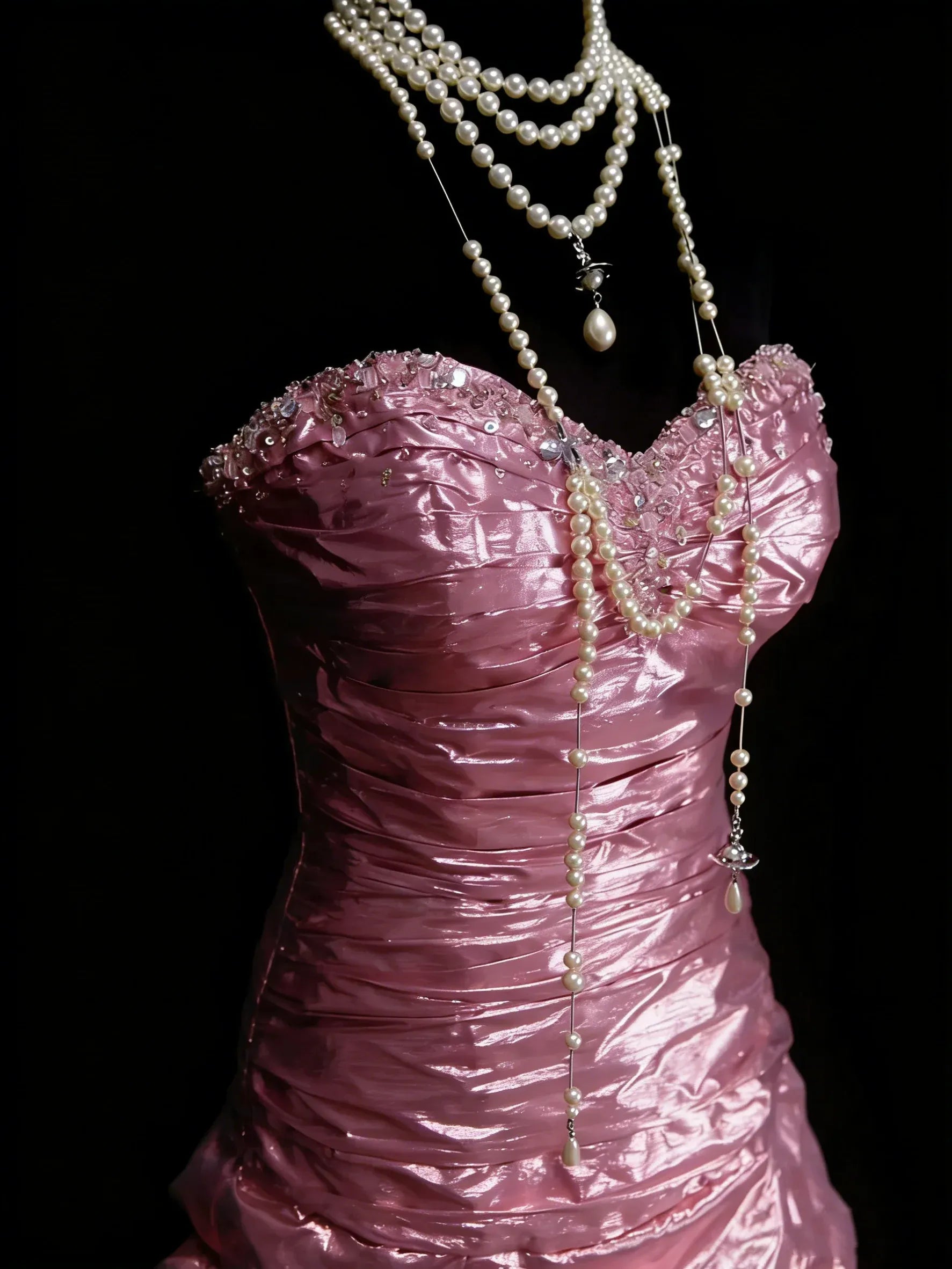 Glamorous Mermaid Strapless Sweetheart Sleeveless Zip Back Floor-Length Pageant Dress