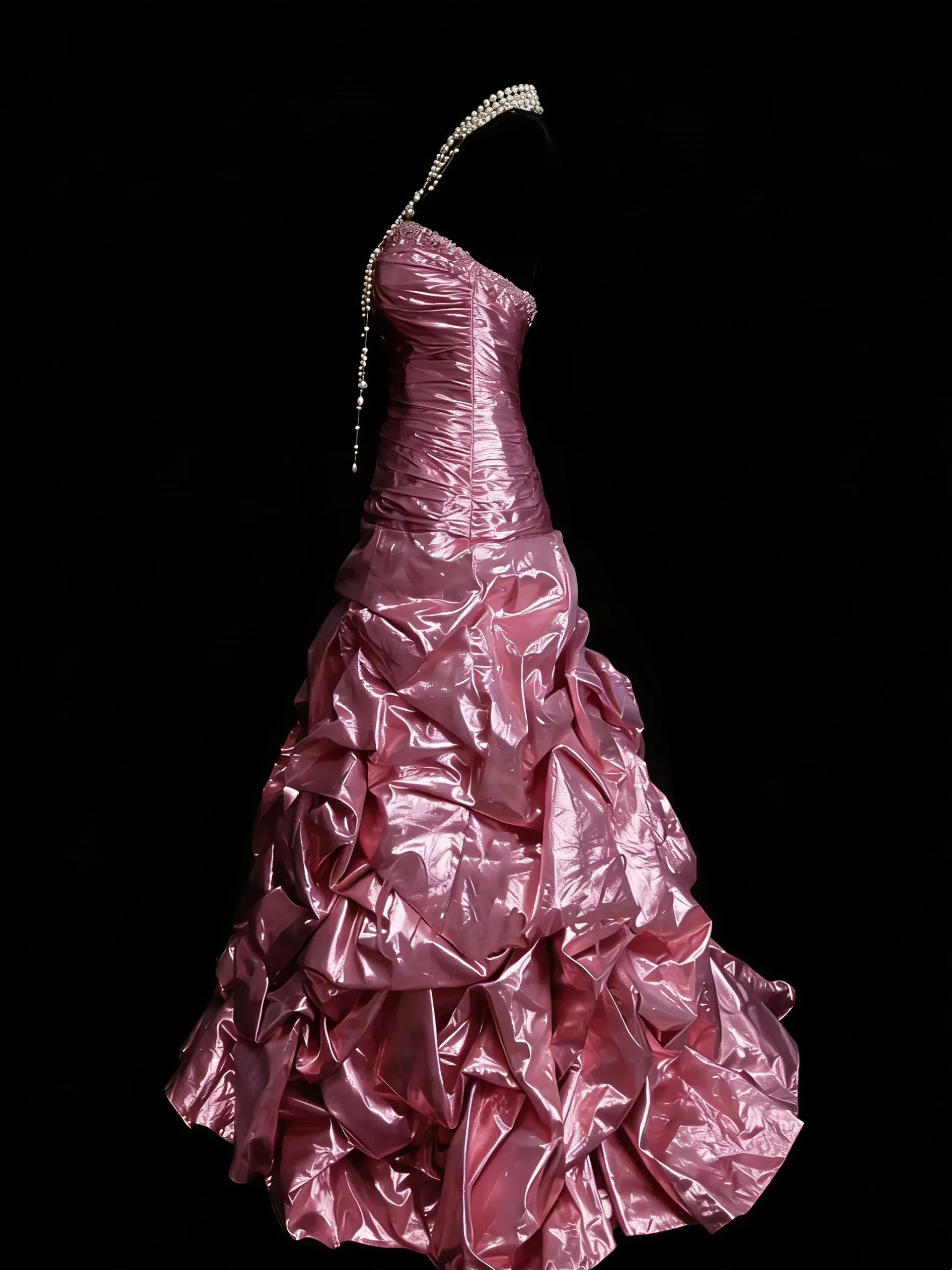 Glamorous Mermaid Strapless Sweetheart Sleeveless Zip Back Floor-Length Pageant Dress