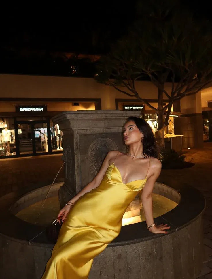 Glamorous Mermaid Sweetheart Spaghetti Strap Open Back Floor-Length Evening Dress