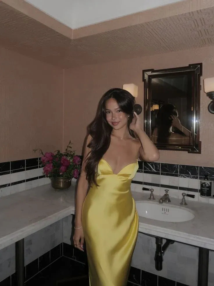 Glamorous Mermaid Sweetheart Spaghetti Strap Open Back Floor-Length Evening Dress