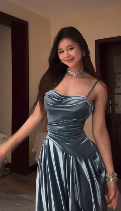 Glamorous Strapless Sleeveless Ruched Satin A-Line Prom Dress