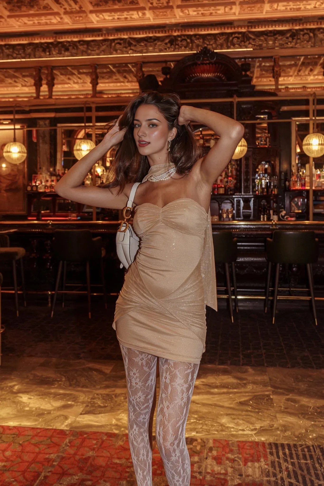Weitese Dress Chic Red Glittery Mini Dress with One Shoulder Style Open Back Long Ribbon and Form Fitting Silhouette Homecoming Dress