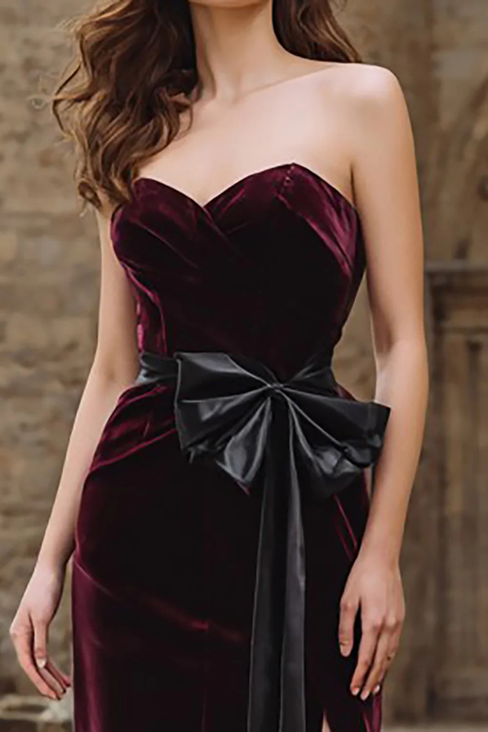 Gorgeous A-Line Strapless Sleeveless Backless Sweep/Brush Train Prom Dress