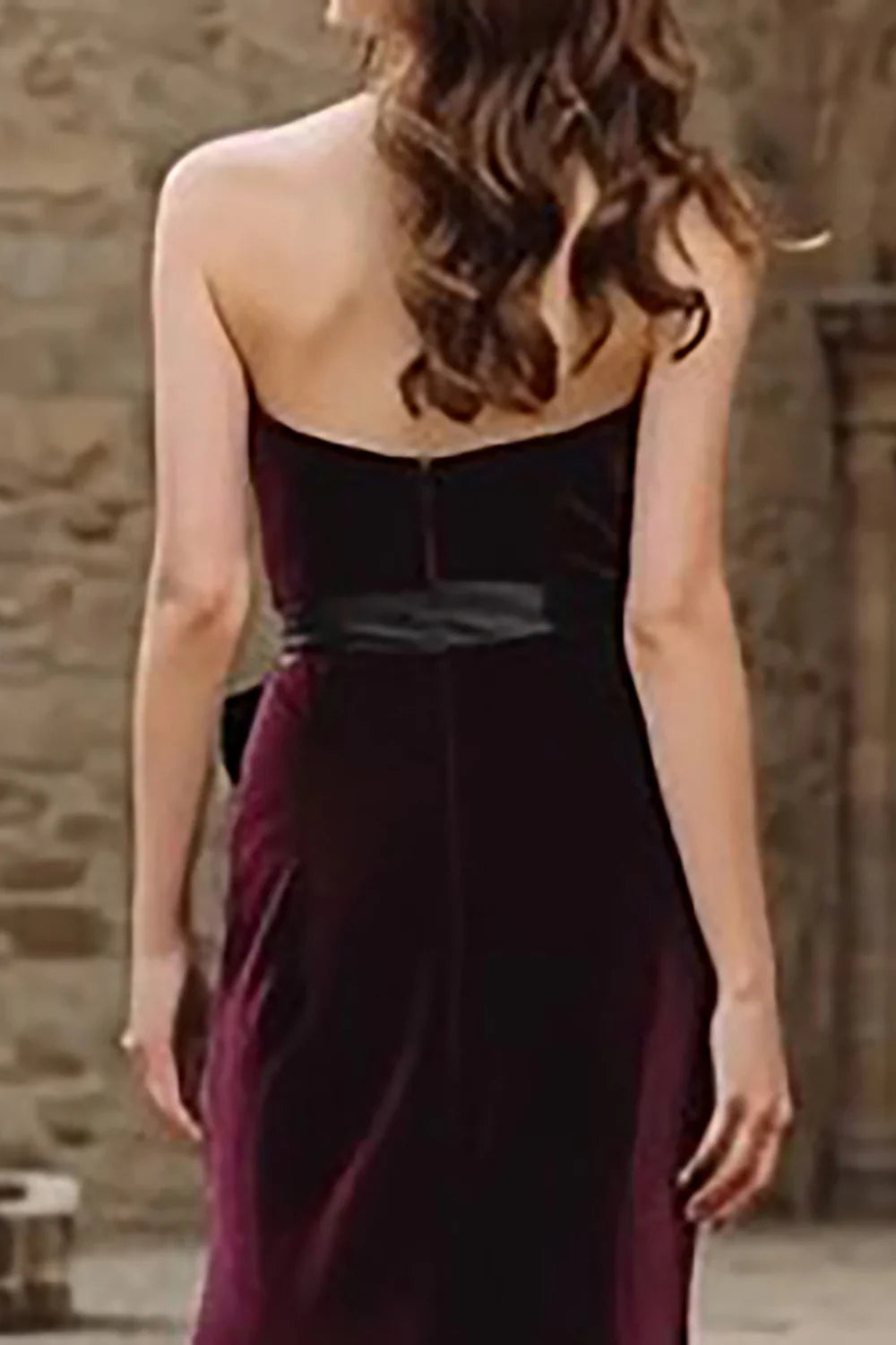 Gorgeous A-Line Strapless Sleeveless Backless Sweep/Brush Train Prom Dress
