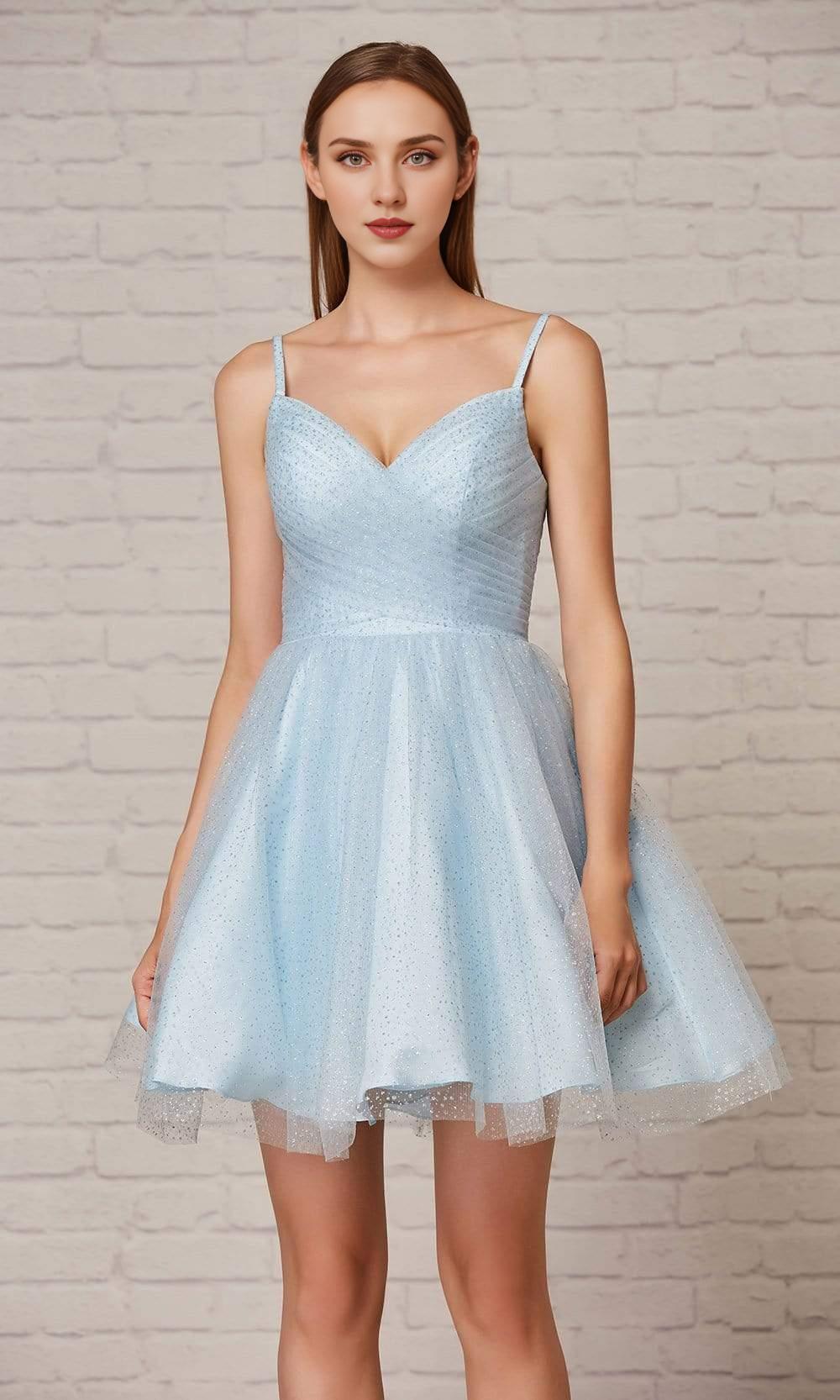 Gowns Evening Dresses/ A-line Glitter Sleeveless Tulle V Neck Open Back Lace-up Tie Dress/ Homecoming Dresses/ Formal Women's Dresses/ Prom Dress Shops