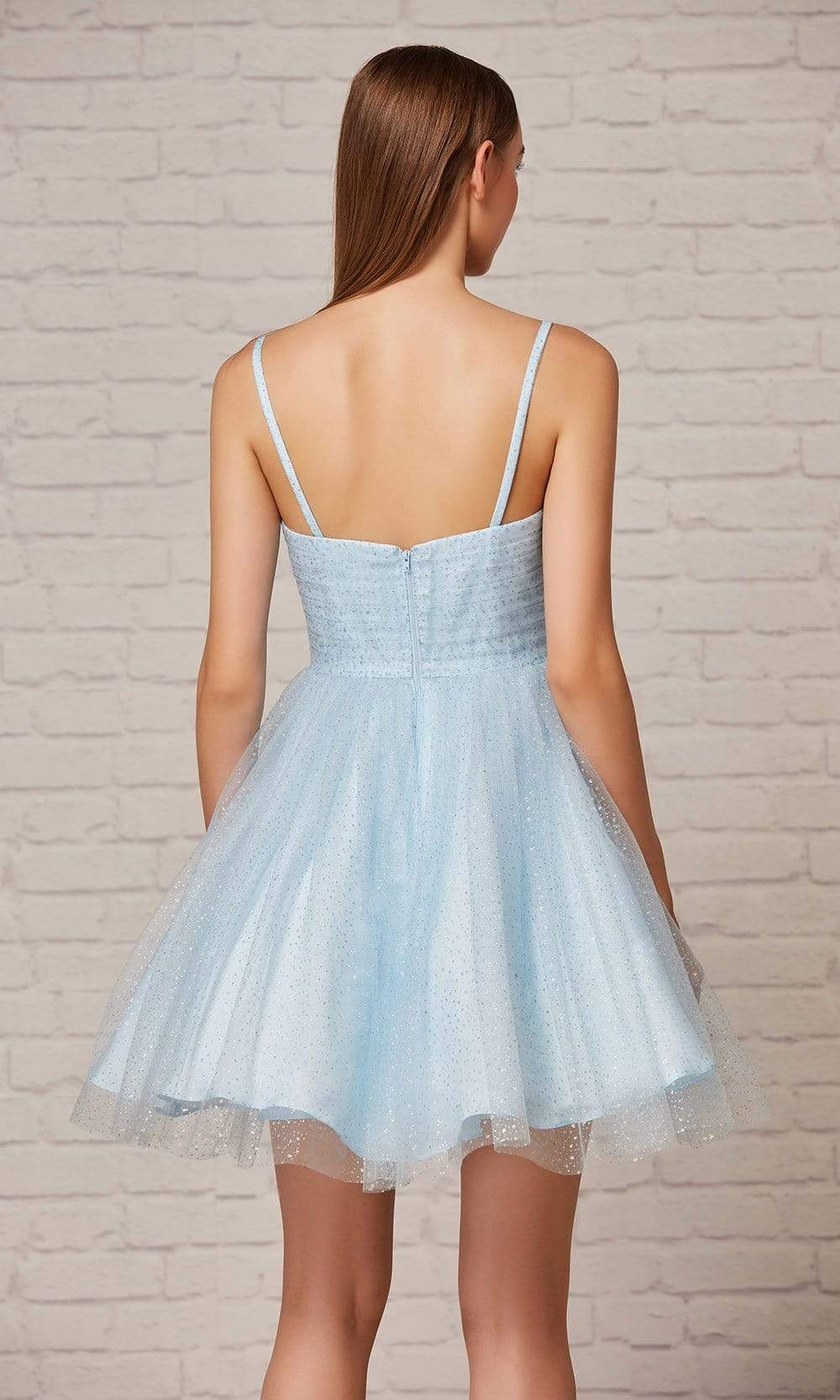 Gowns Evening Dresses/ A-line Glitter Sleeveless Tulle V Neck Open Back Lace-up Tie Dress/ Homecoming Dresses/ Formal Women's Dresses/ Prom Dress Shops