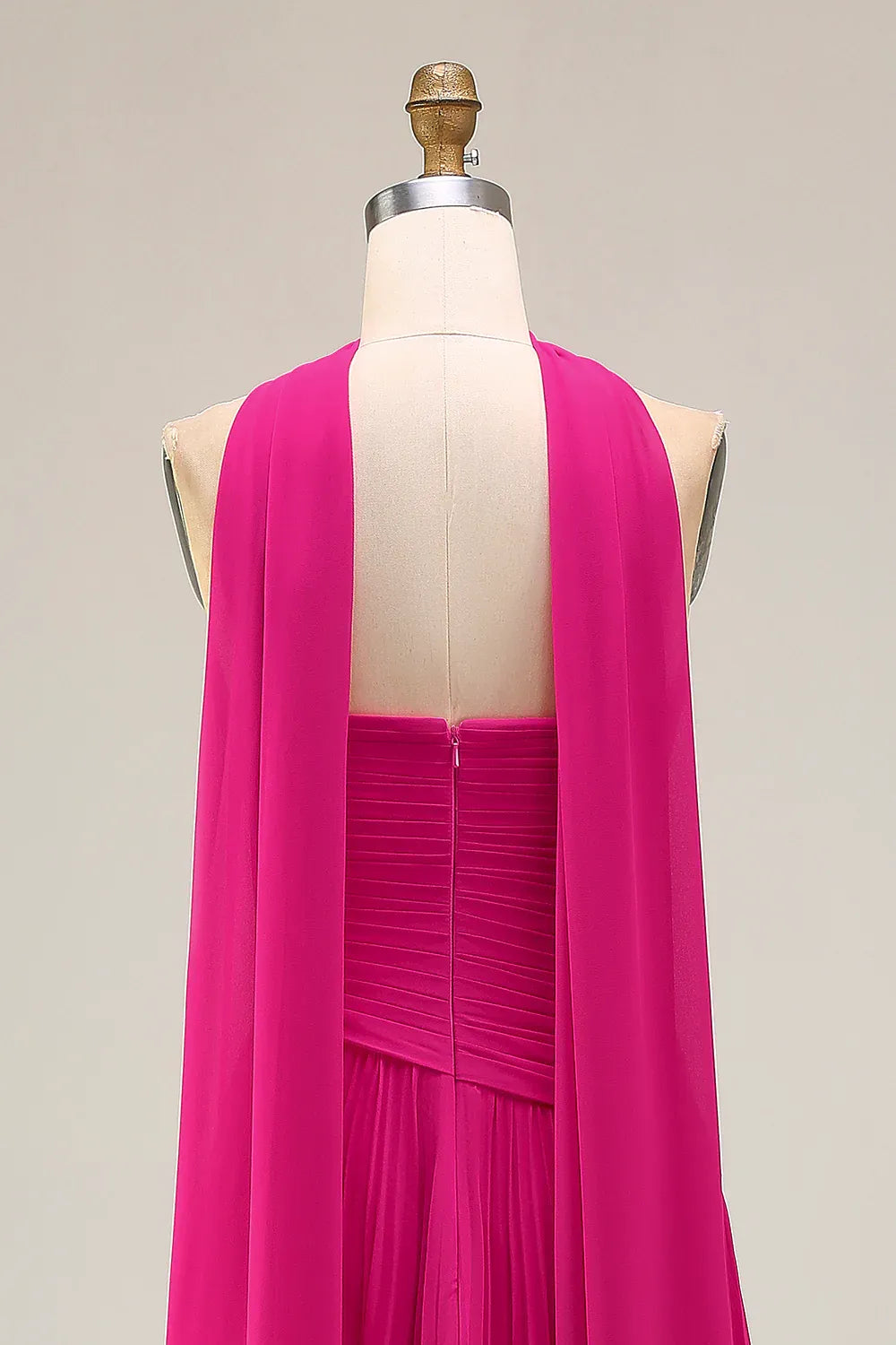 Graceful A Line Strapless Sleeveless Tulle Pleated Floor-Length Prom Dress