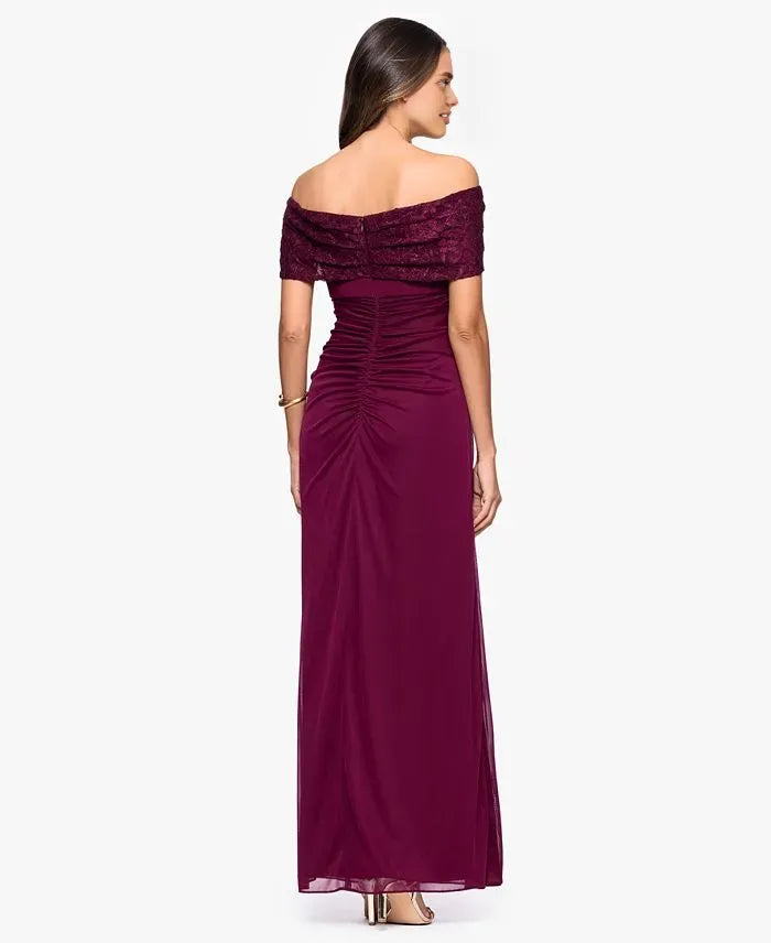 Graceful Mermaid Off-the-Shoulder Sleeveless Ruffles Lace Floor-Length Prom Dress