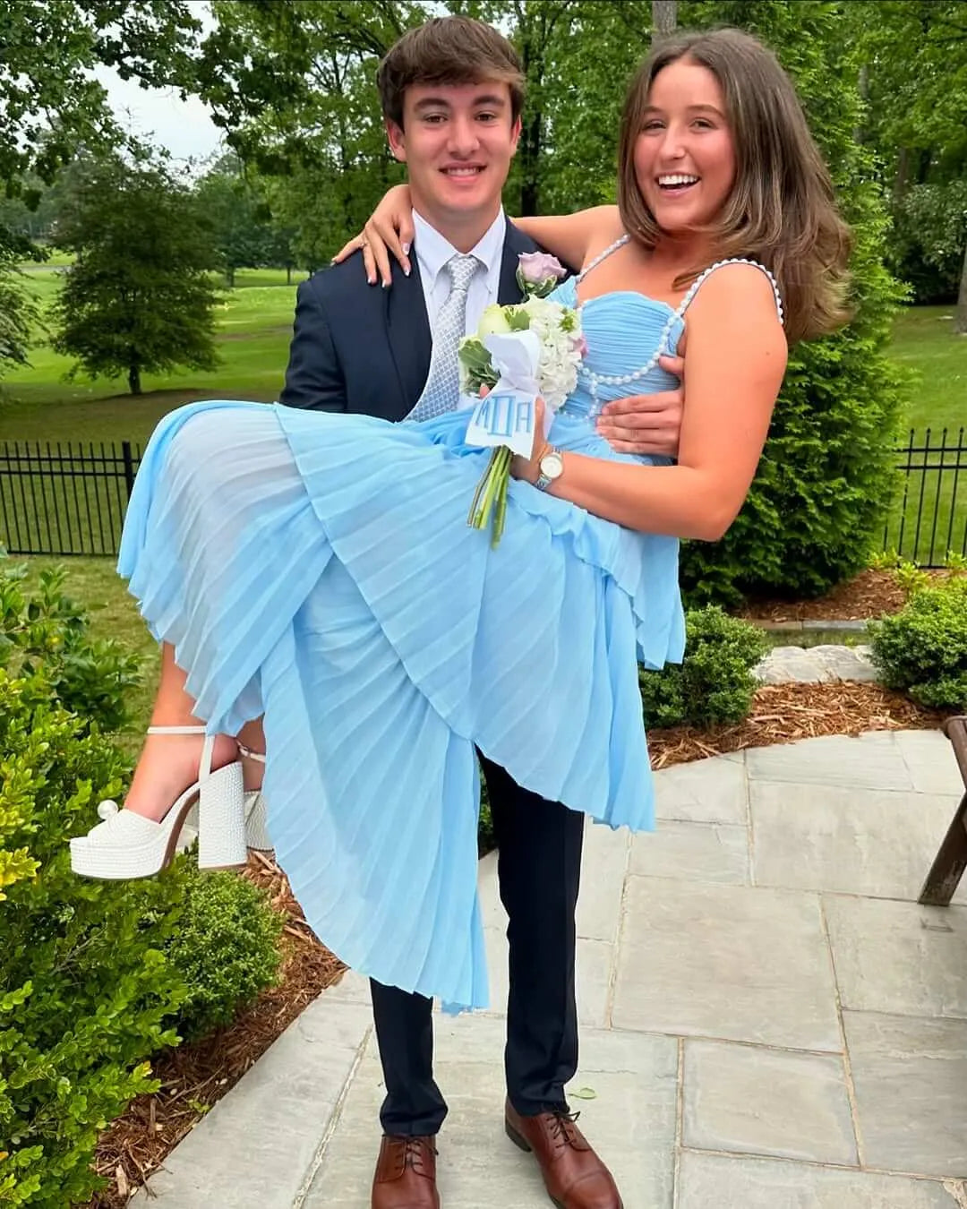 Graceful Off The Shoulder Sleeveless A-Line Tiered Chiffon Floor Length Party Dress