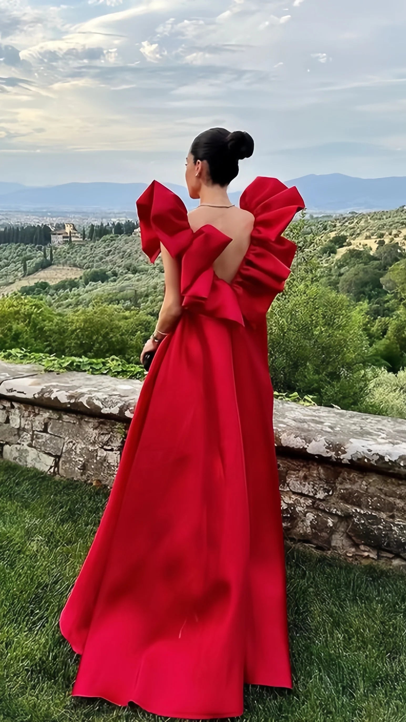 Robes de soirée Weitese Robe de bal rouge trapèze Robe de soirée de haute qualité Robe de soirée de célébrité Boutiques de robes de bal 